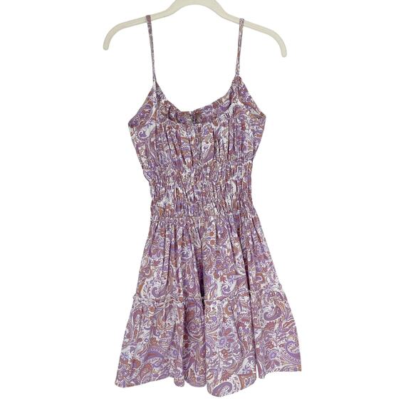 Lusana Rosa Mini Dress in Crystal Purple Paisley Size Small Sundress Australian - Picture 3 of 8